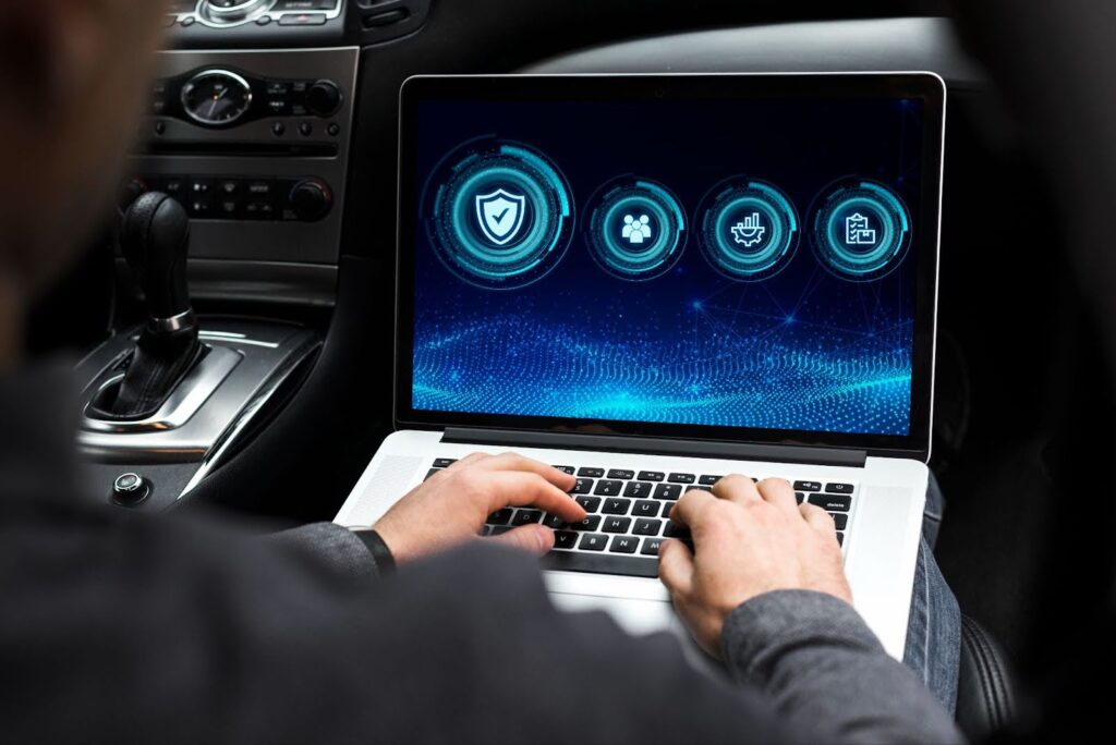 using automotive leasing software in a driving car